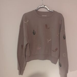 Women's Tuape Sweater with Western Embroidery Shapes